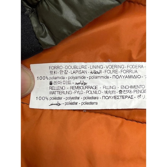 Zara‎ Women's Green Black Hooded Quilted Chest/Hip Pockets Puffer Jacket Large - Picture 11 of 11